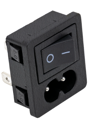 Base de Corrente Tipo 8 Fêmea 10A 250V c/ Interruptor