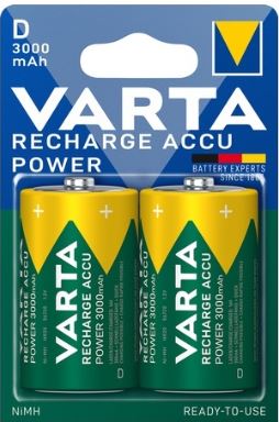 Blister 2x Pilhas Recarregáveis D (Mono) 3000mAh - VARTA