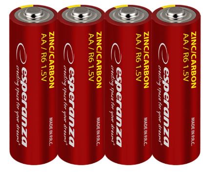 Pack 4 Pilhas AA/R6 1,5V - ESPERANZA