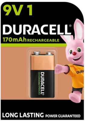 Pilha Recarregável 9V 170mAh Ni-Mh - DURACELL