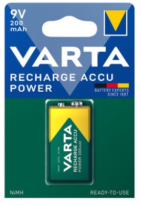 Pilha Recarregável 9V 200mAh - VARTA