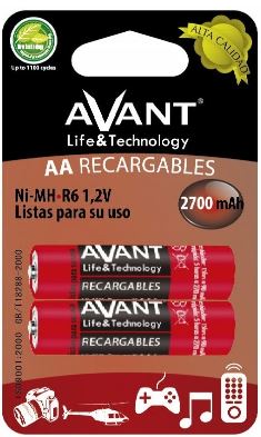 Pilha Recarregável R6 2700mAh - AVANTCONNECT