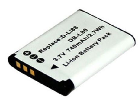 Bateria Câmara Panasonic VW-VBX070-W / Pentax D-LI88 / Sanyo DB-L80 / Toshiba PX1686 - 3,7V 740mAh