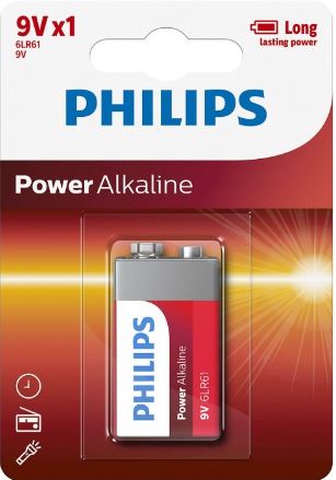 Pilha Alcalina 9V 6LR61 - PHILIPS