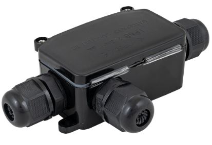Ligador Estanque c/ Caixa (3 Pinos) 3 Vias 1.0~2.5mm2 IP68 p/ Instalações Eléctricas Exteriores