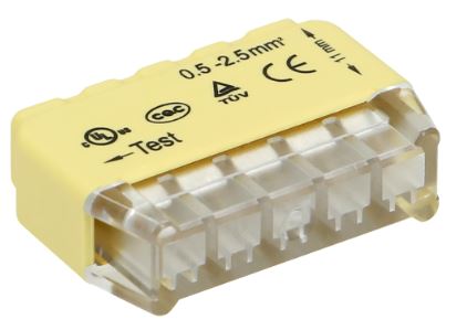 Pack 50x Ligadores Rápidos p/ 5 Fios (Ø 0,75 ~ 2,5mm²) - ORNO