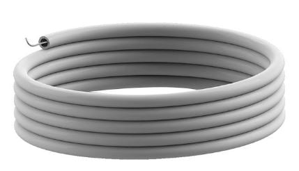Tubo Liso Maleável ERM GRIS c/ Guia 32mm (metro)