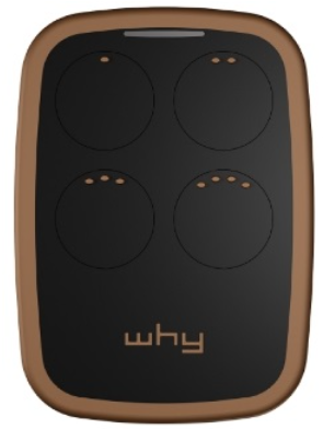Comando Garagem Multi Frequência 433 ~ 838 Mhz (Castanho/Preto) - WHY EVO