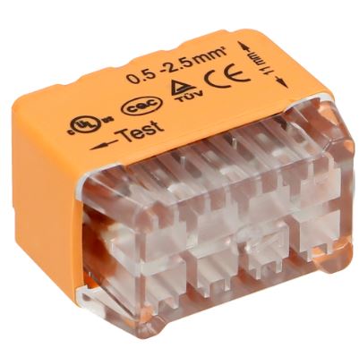 Pack 50x Ligadores Rápidos p/ 8 Fios (Ø 0,75 ~ 2,5mm²) - ORNO