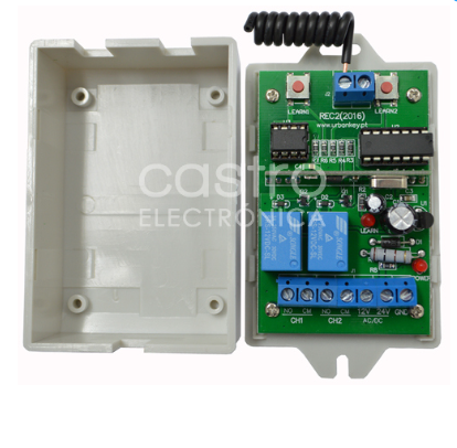 Receptor Bi-Canal Multicodigos 433Mhz