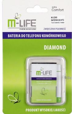 Bateria p/ PDA HTC Diamond 2 (TOPA160) 1700mAh Li-Ion 3,7V