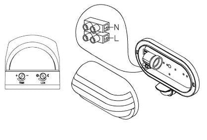Armadura Oval "Olho de Boi" c/ Sensor Movimento PIR