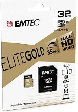 Cartão de Memória 32GB Micro SDHC Classe 10 Gold+ 85MB/s - EMTEC