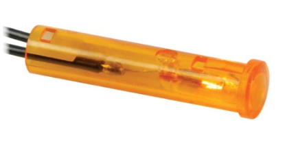 Avisador 24VDC Laranja c/ Fios (Ø7mm) - VELLEMAN