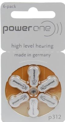 Pack 6x Pilhas p/ Aparelhos Auditivos - PR312/PR41/AZA312 - VARTA