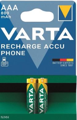 Blister 2x Pilhas Recarregáveis AAA 1,2V 800mAh - VARTA