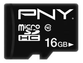 Cartão de Memória MicroSDHC 16GB (Classe 10) - PNY