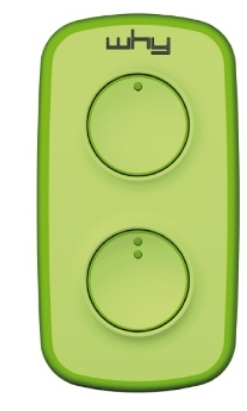 Comando Garagem 2 Canais 433,92Mhz c/ Auto-Aprendizagem (Verde) - WHY EVO