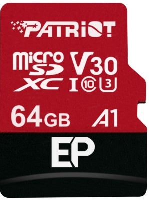 Cartão de Memória MicroSDXC 64GB (Classe 10) - PATRIOT