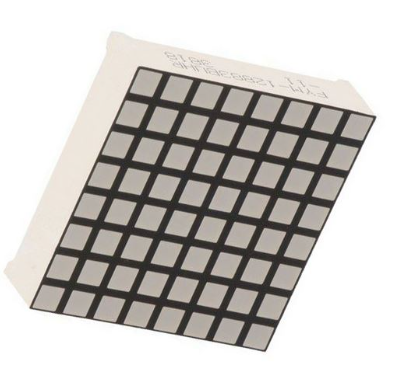 Display LED Matriz 8x8 Âmbar 40÷150mcd Ânodo 32x32x8mm