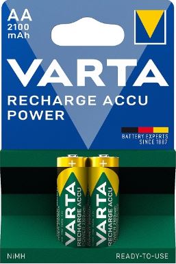 Blister 2x Pilhas Recarregáveis AA (Mignon) 2100mAh - VARTA