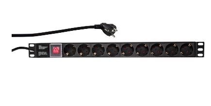 Extensão PDU 9 Tomadas p/ Rack 19" c/ Interruptor (2 mts) - LOGILINK