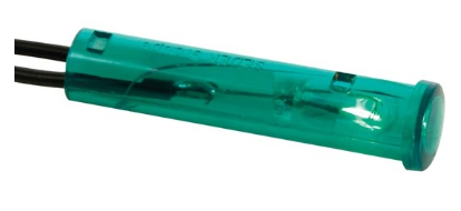 Avisador c/ Fios 12VDC (Ø7mm) Verde