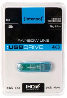 Pen Drive USB2.0 4GB Rainbow Line - INTENSO