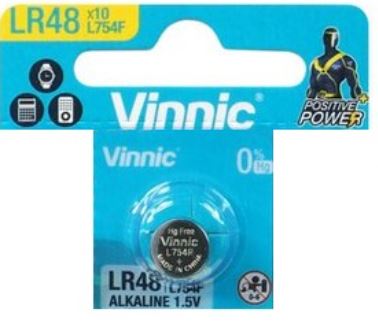 Pilha LR48/AG5/LR754/193/V393/309/SR48/SR754W 1,5V - VINNIC