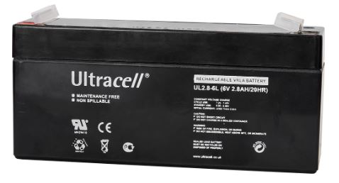 Bateria Chumbo 6V 2,8Ah (134 x 35 x 61 mm) - Ultracell