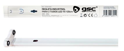 Armadura Dupla p/ 2 Lâmpadas Tubular LED T8 (1,20 mts) - GSC