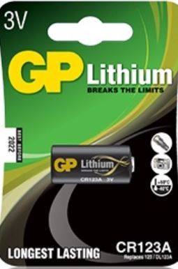 Pilha Lithium CR123A 3V - GP