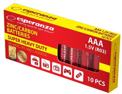 Pack 10x Pilhas AAA/R3 1,5V - ESPERANZA