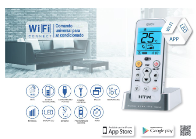Comando Universal Smart Wi-Fi p/ Ar Condicionados - HTW