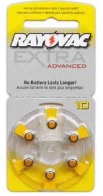 Pack 6x Pilhas p/ Aparelhos Auditivos (PR70/PR10/PR230/AZA10) - RAYOVAC