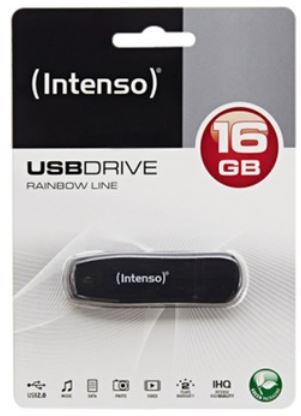 Pen Drive USB 2.0 16GB (Preto) - INTENSO