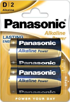 Blister 2 Pilhas Alcalinas D LR20 - PANASONIC