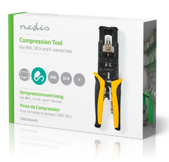 Alicate Cravar Fichas Compressão F/IEC/BNC/RCA - NEDIS