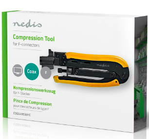 Alicate Cravar Fichas F de Compressão RG58, RG59, RG6, RG7, RG11 - NEDIS