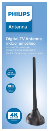 Antena Interior Amplificada SDV5100/12 VHF/UHF 18dB - PHILIPS