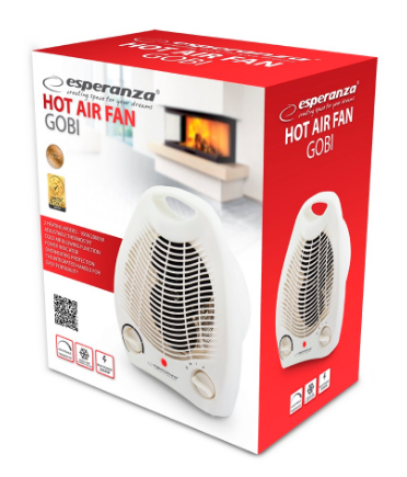 Aquecedor Compacto Vertical 2000W (Branco) - ESPERANZA