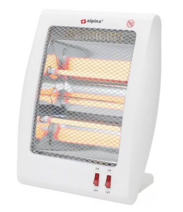 Aquecedor de Quartzo 800W (2 Barras) - ALPINA
