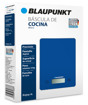 Balança de Cozinha Digital Superficie em Cristal (Máx. 5Kg) - BLAUPUNKT