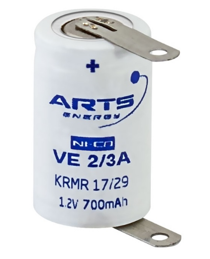 Bateria 1/2A, 2/3AA Ni-Cd 1,2V 700mA - ARTS