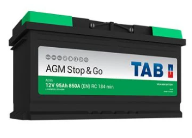 Bateria AGM Stop & Go p/ Automóvel 12V 95Ah (353 x 175 x 190mm)