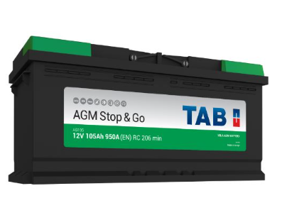 Bateria AGM Stop & Go p/ Veículos Pesados 12V 105Ah (393 x 175 x 190mm)