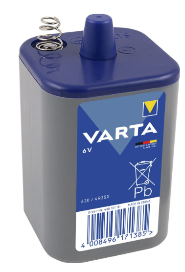 Bateria Zinco-Carvão 4R25 6V 7,5Ah - VARTA