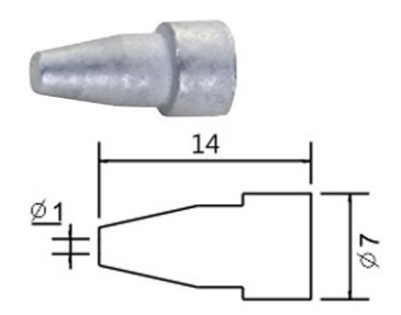 Bico 1mm p/ Pistola Dessoldar (Estação ZD-8915, ...)