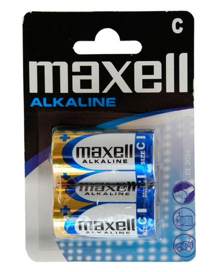 Blister 2 Pilhas Alcalinas 1,5V C / LR14 - MAXELL