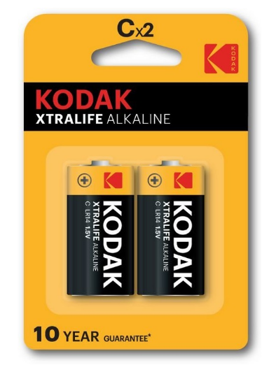 Blister 2 Pilhas Alcalinas C LR14 - KODAK